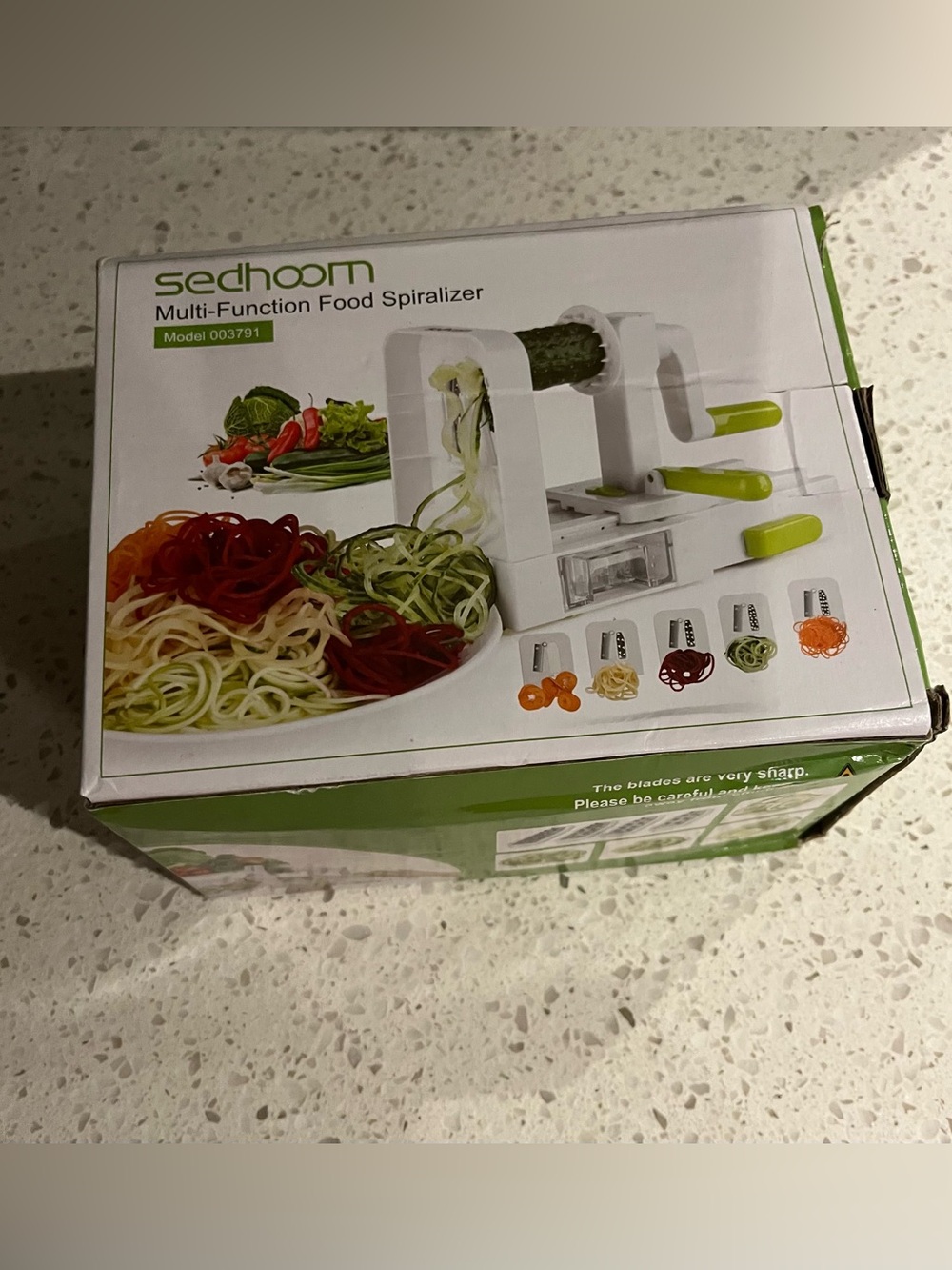 Sedhoom White & Green Vegetable Spiralizer with Multiple Blades
